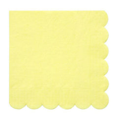 Pale Yellow Scalloped Napkins - The Party Room