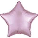 Satin Luxe Pastel Pink Star Foil Balloons - The Party Room