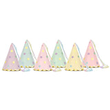 Pastel Star Party Hats 6pk - The Party Room