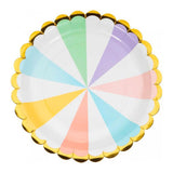 Pastel Stripes Plates 8pk