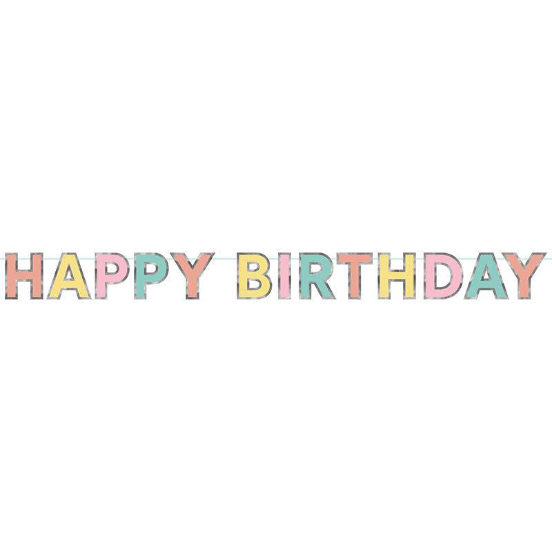 Pastel Happy Birthday Bunting - The Party Room