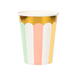Pastel Stripes Cups 8pk
