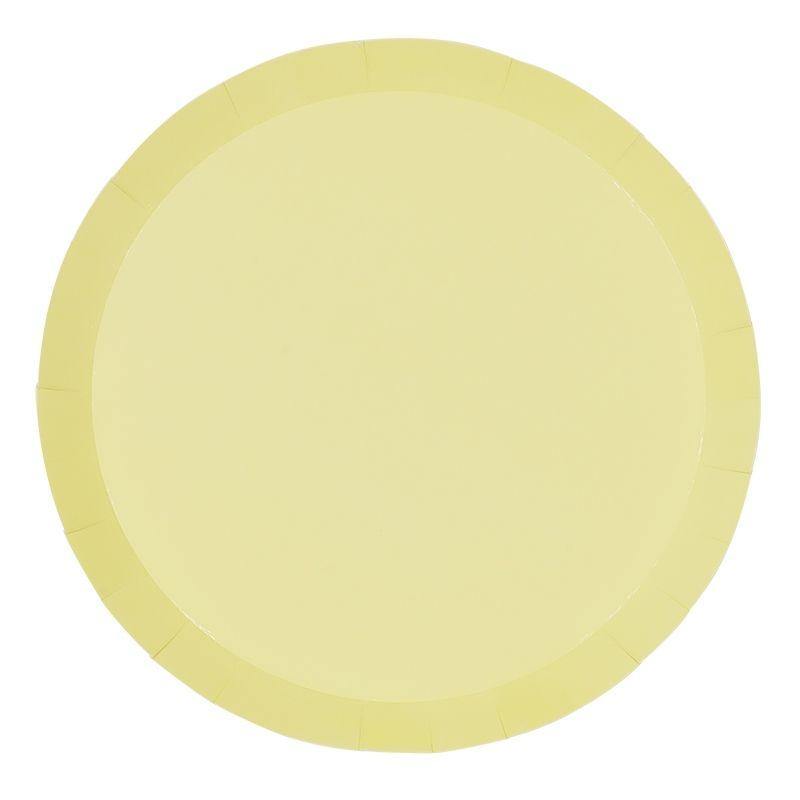 Pastel Yellow Large Plates (10 Pack) - The Party Room