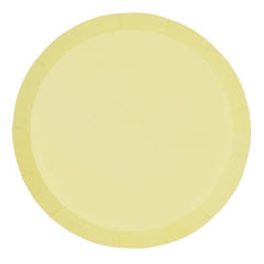 Pastel Yellow Large Plates (10 Pack) - The Party Room