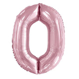 Pink Giant Foil Number Balloon - 0