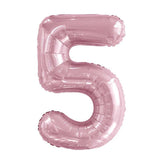 Pink Giant Foil Number Balloon - 5