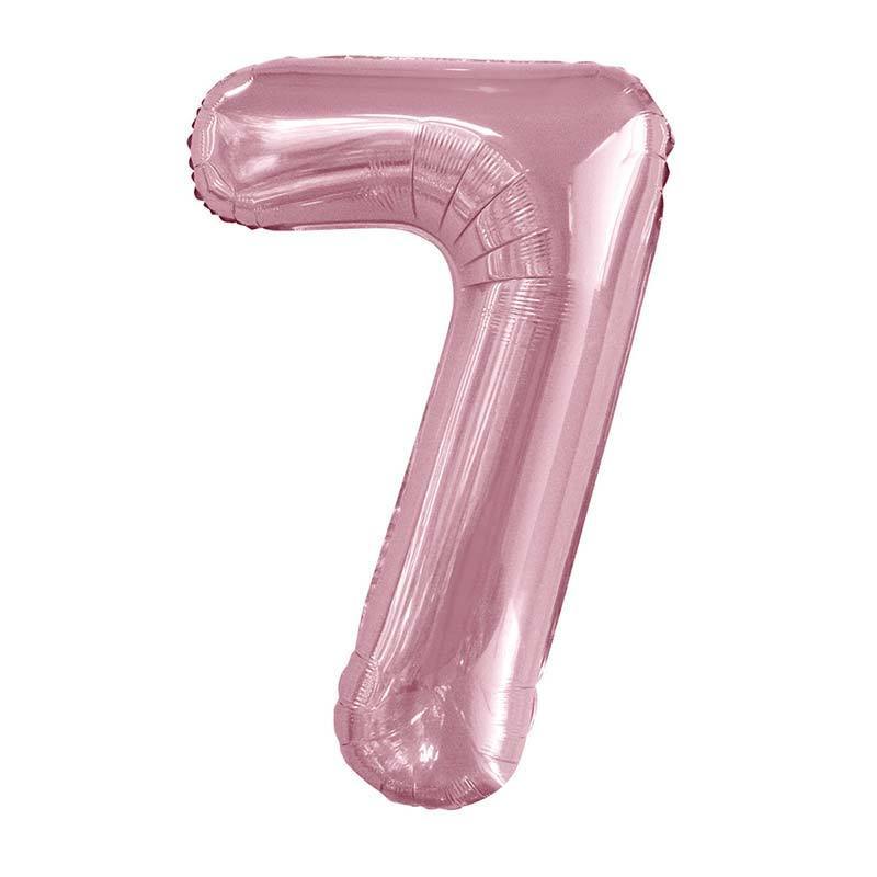 Pink Giant Foil Number Balloon - 7 | The Party Room NZ