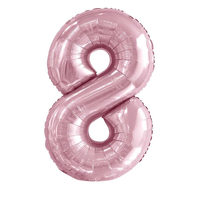 Pink Giant Foil Number Balloon - 8 - The Party Room