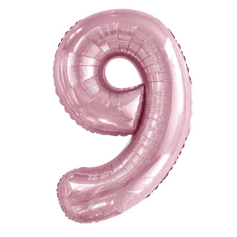 Pink Giant Foil Number Balloon - 9 - The Party Room