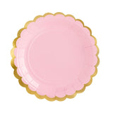 Light Pink Scalloped Plates 6pk