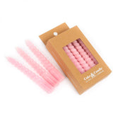 Pink Large Spiral Candles 10pk - The Party Room