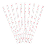 Light Pink Heart Straws 10pk - The Party Room