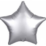 Satin Luxe Platinum Star Foil Balloons