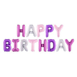 Pink & Purple Happy Birthday Foil Balloons - The Party Room