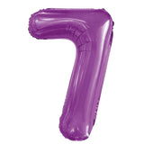 Purple Giant Foil Number Balloon - 7 - The Party Room