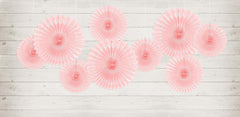 Light Pink Paper Fans - The Party Room
