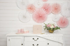 Light Pink Paper Fans - The Party Room
