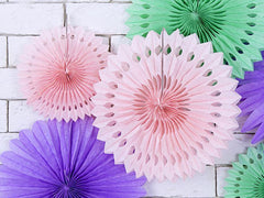 Light Pink Paper Fans - The Party Room
