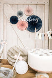 Peach, Pink & Grey Fans - The Party Room