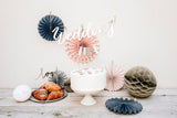 Peach, Pink & Grey Fans - The Party Room