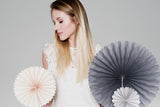 Peach, Pink & Grey Fans - The Party Room