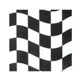 Black & White Checkered Napkins 18pk