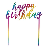 Rainbow Happy Birthday Cake Topper - The Party Room