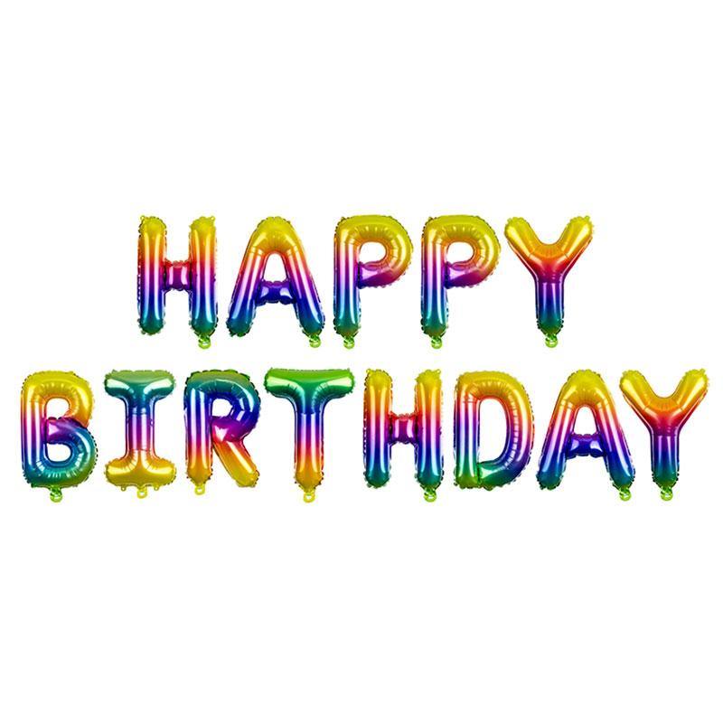 Rainbow Happy Birthday Foil Balloon - The Party Room