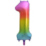 Rainbow Giant Foil Number Balloon - 1 - The Party Room