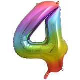 Rainbow Giant Foil Number Balloon - 4 - The Party Room