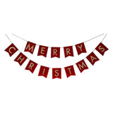 Gold Foiled Red Velvet Merry Christmas Bunting - The Party Room