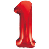 Red Giant Foil Number Balloon - 1 - The Party Room