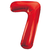 Red Giant Foil Number Balloon - 7