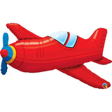 Jumbo Red Vintange Airplane Foil Balloon - The Party Room