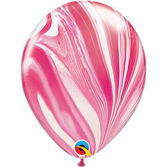 Red & White SuperAgate Balloons - The Party Room
