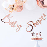 Rose Gold Baby Shower Bunting - The Party Room