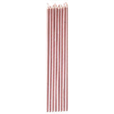 Rose Gold Tall Candles 10pk