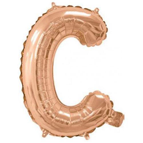 Rose Gold Foil Letter Balloons - C - The Party Room