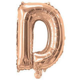 Rose Gold Foil Letter Balloons - D - The Party Room