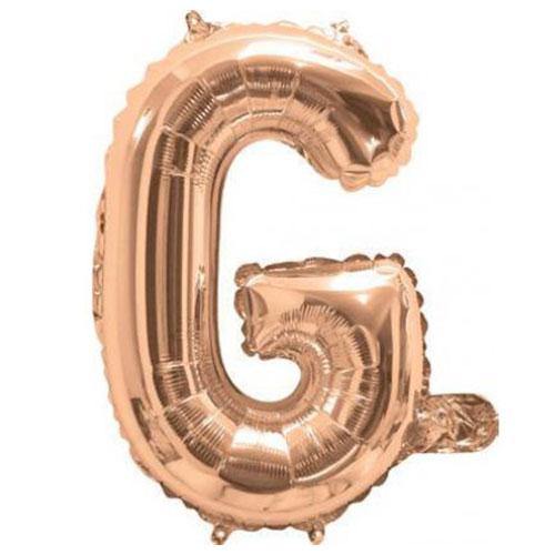 Rose Gold Foil Letter Balloons - G - The Party Room