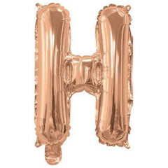 Rose Gold Foil Letter Balloons - H - The Party Room