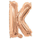 Rose Gold Foil Letter Balloons - K - The Party Room