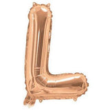 Rose Gold Foil Letter Balloons - L - The Party Room