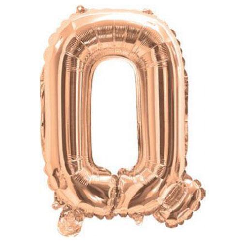 Rose Gold Foil Letter Balloons - Q - The Party Room