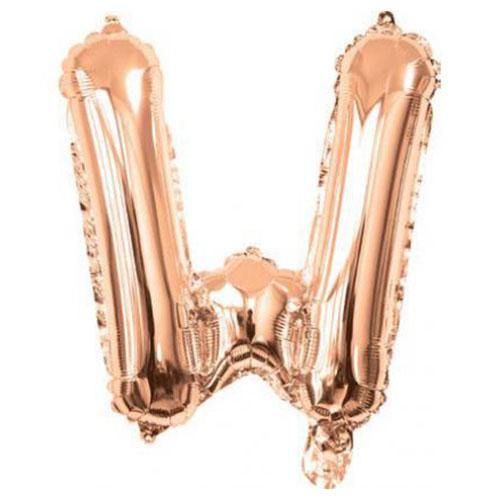Rose Gold Foil Letter Balloons - W - The Party Room