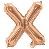 Rose Gold Foil Letter Balloons - X - The Party Room