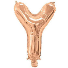 Rose Gold Foil Letter Balloons - Y - The Party Room