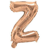 Rose Gold Foil Letter Balloons - Z - The Party Room