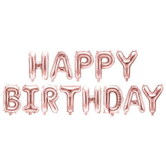 Rose Gold Happy Birthday Foil Balloons - The Party Room