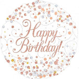 Sparkling Rose Gold Happy Birthday Foil Balloon